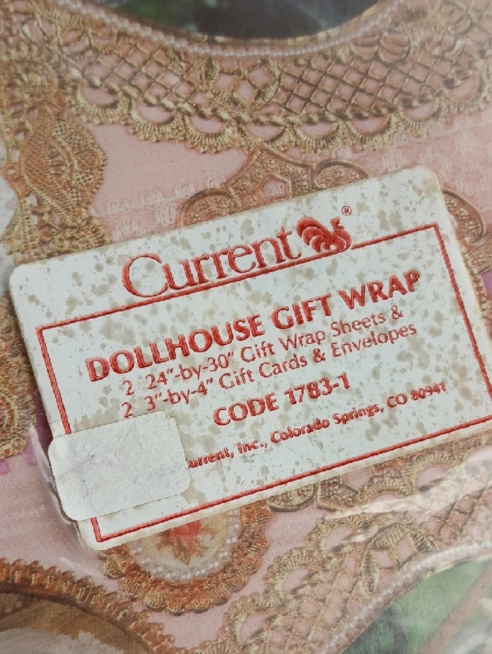 Vintage Dollhouse Pink and Gold Victorian Gift Wrap Sheets, Cards, Envelopes